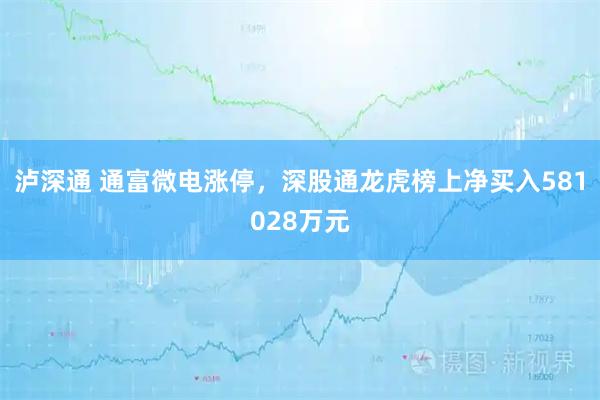 泸深通 通富微电涨停，深股通龙虎榜上净买入581028万元